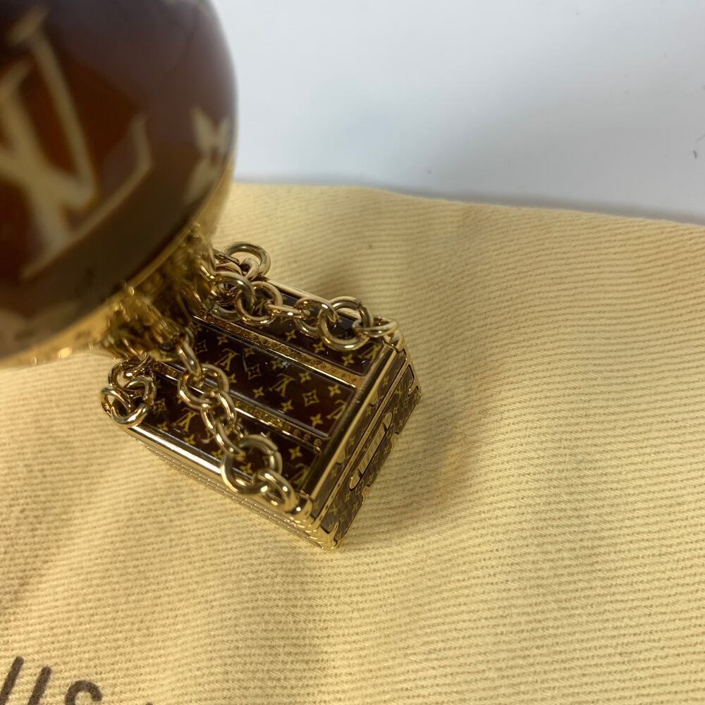Louis Vuitton Montgolfiere Charm Hot Air Balloon Trunk Bag Keychain LV Monogram - Picture 5 of 16